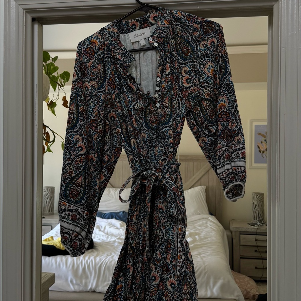 Cleobella Multicolor Paisley Long Sleeve Dress